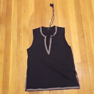 Jcrew sleeveless jersey top with tassels